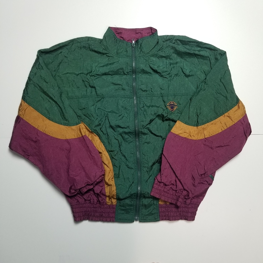 Dash windbreaker green/burgundy/gold